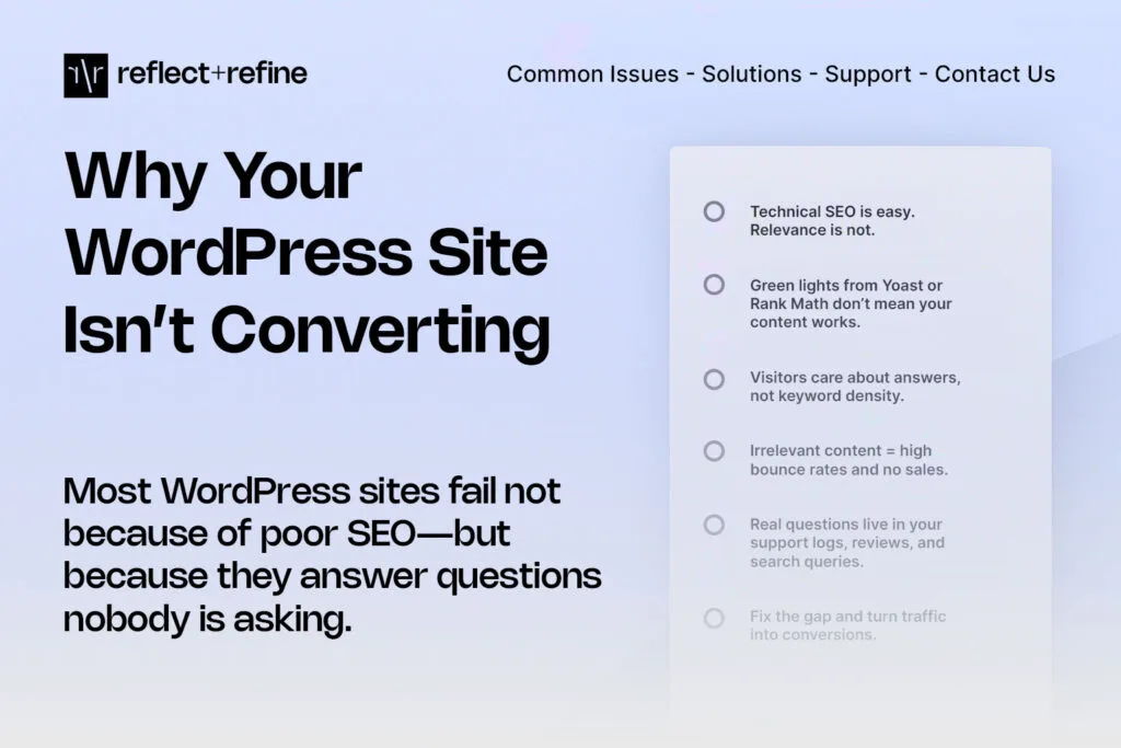 why wordpress site isn't converting