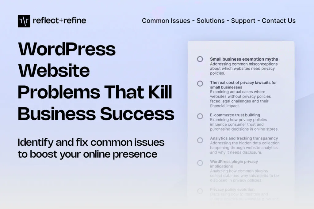 wordpress website problems